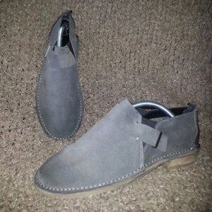 VON DUTCH-KICKSTART-Grey Suede-SLIP ON SHOES SIZE 10M-Near Mint
